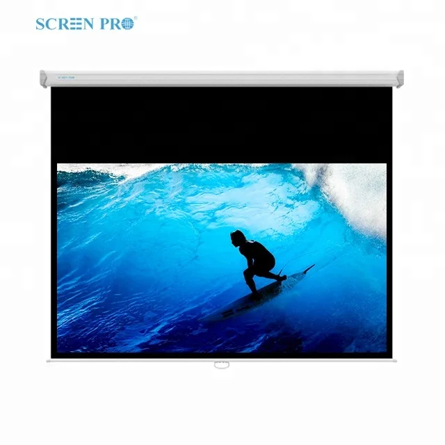 SCREENPRO 120" 16:9 BENZ Manual Pull-Down Screen fiberglass matte white fabric screen for home theatre
SCREENPRO 120" 16:9 BENZ Manual Pull-Down Screen fiberglass matte white fabric screen for home theatre