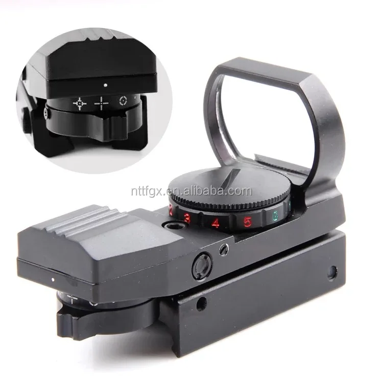 Luger Tactical Red Dot Sight Adjustable 4 Reticles Red Green Dot Gun