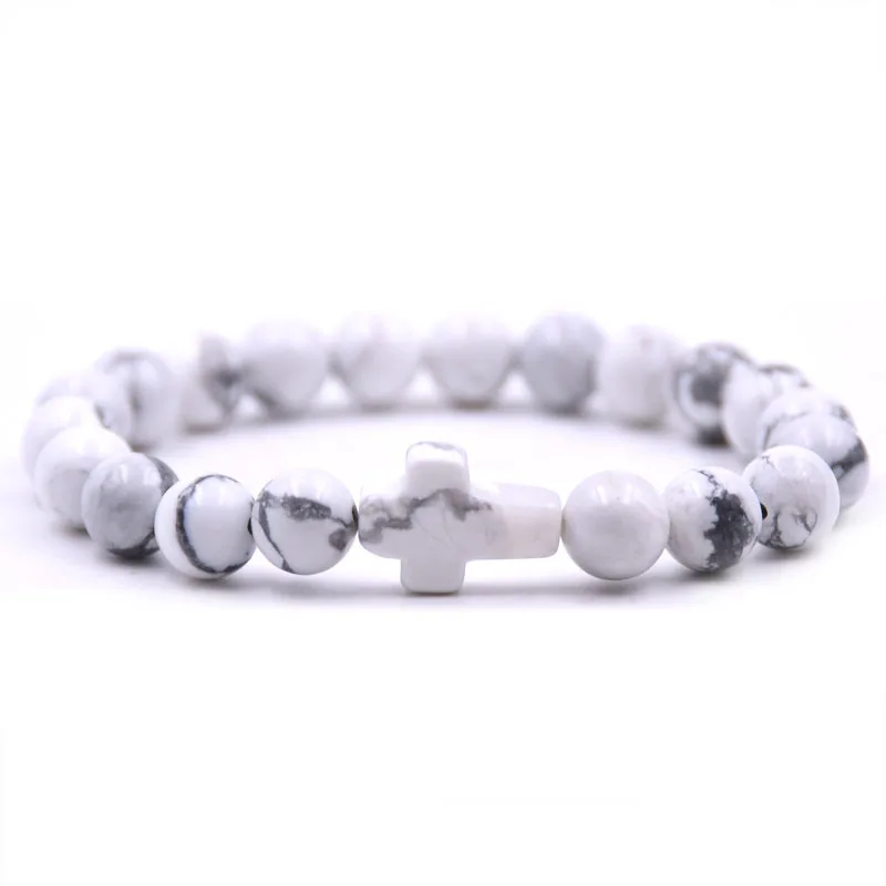 Vintage Handmade Jesus Cross Charms Turquoise Beaded Bracelet Men Elastic Rope String Natural Stone Marble Stone Bracelet, Silver, gold
Vintage Handmade Jesus Cross Charms Turquoise Beaded Bracelet Men Elastic Rope String Natural Stone Marble Stone Bracelet, Silver, gold
