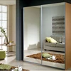 Modern home furniture design glass overlay sliding door closet wardrobe