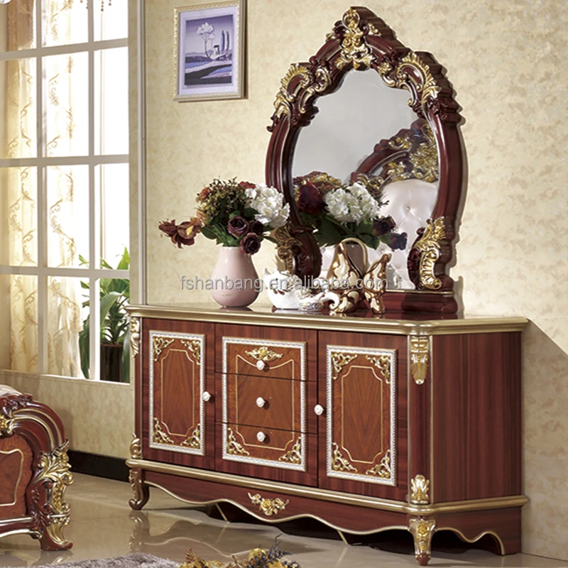 Luxuriöses Barock Himmelbett Braun Padded Kunstleder Königin Kingsize