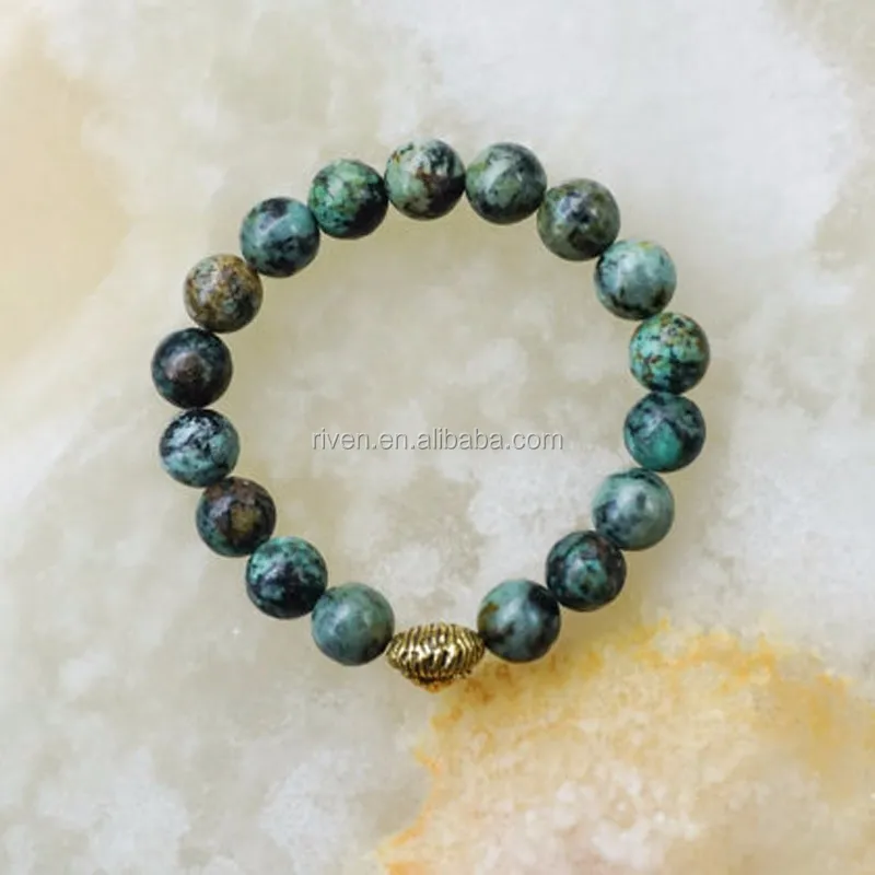 African Turquoise Bracelet,Mens Beaded Bracelet,Turquoise Bracelet,Gift for Him,Mens Bracelet,Mens Jewelry,Lion Head Bracelet,Green Bracelet.jpg
