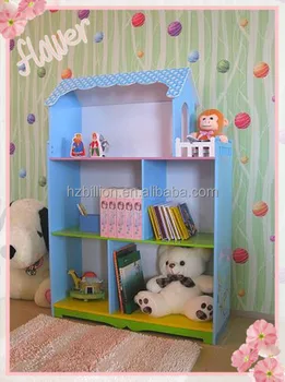 Girl S Pink Floral Fairy Hand Painted Dollhouse Bookcase Book