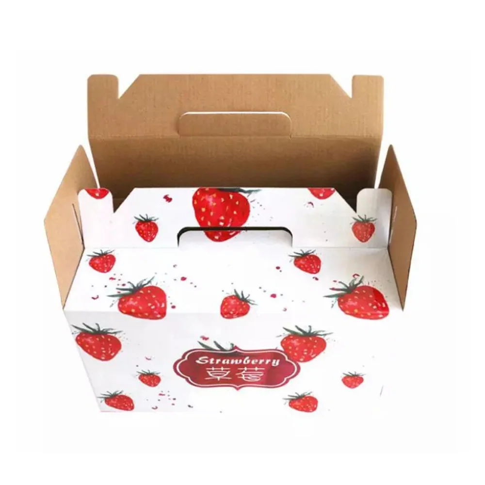 custom fresh fruit corrugated carton gift box packaging elegant