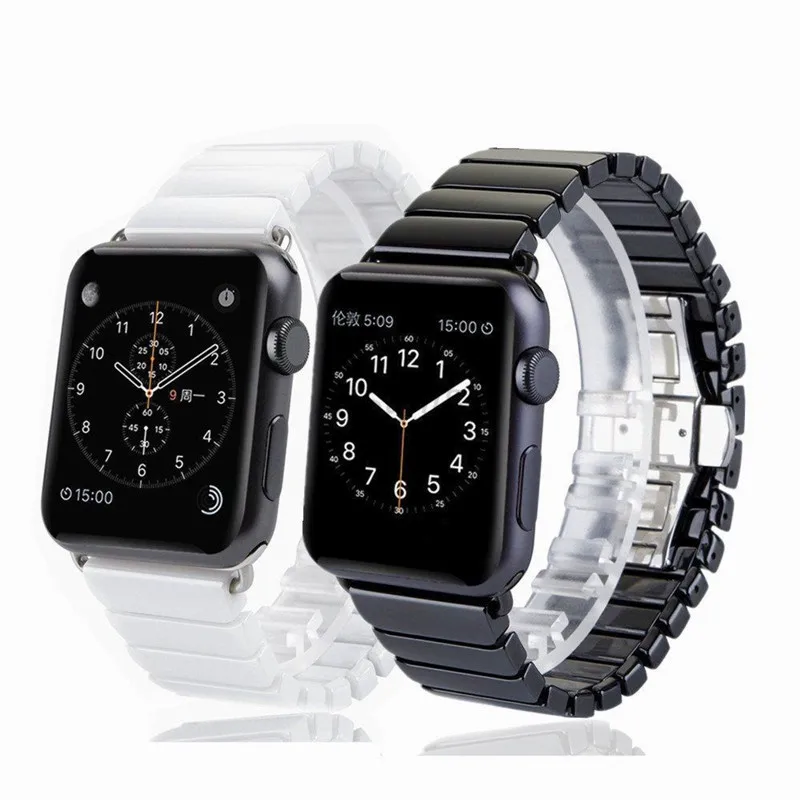 strap with metal adapter New Ceramic Bracelet Watch Band Wristband For Apple Watch, Black/white
strap with metal adapter New Ceramic Bracelet Watch Band Wristband For Apple Watch, Black/white