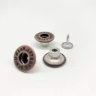 anti copper color top brass post stainless steel garment button , metal shank button ,jeans button
