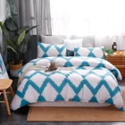 Queen Bedding Cover Duvet Set , 3 Piece - 1000 - TC Luxury Microfiber Down Comforter Quilt Cover with Zipper