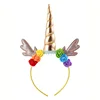 Zogifts Handmade Kids Party Unicorn Headband for DIY Party Headwear Flower Hairband Baby Hair Accessories