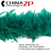 Gold Supplier ZPDECOR Good 60 Gram Weight in Stock Cheap Dyed Peacock Green Turkey Feathers Chandelle Feathers Boas for Sale