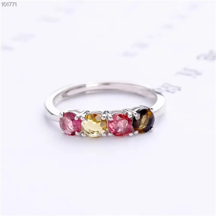 gemstone jewelry factory wholesale trendy S925 silver natural colorful tourmaline adjustable ring for women
gemstone jewelry factory wholesale trendy S925 silver natural colorful tourmaline adjustable ring for women