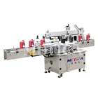 Automatic drum double two sides sticker labeling paste machine applicator
