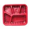 Restaurant take away disposable plastic 5 compartment food container