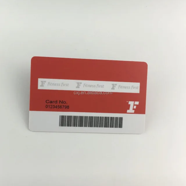 custom printing barcode cards/cr80 standard size pvc card