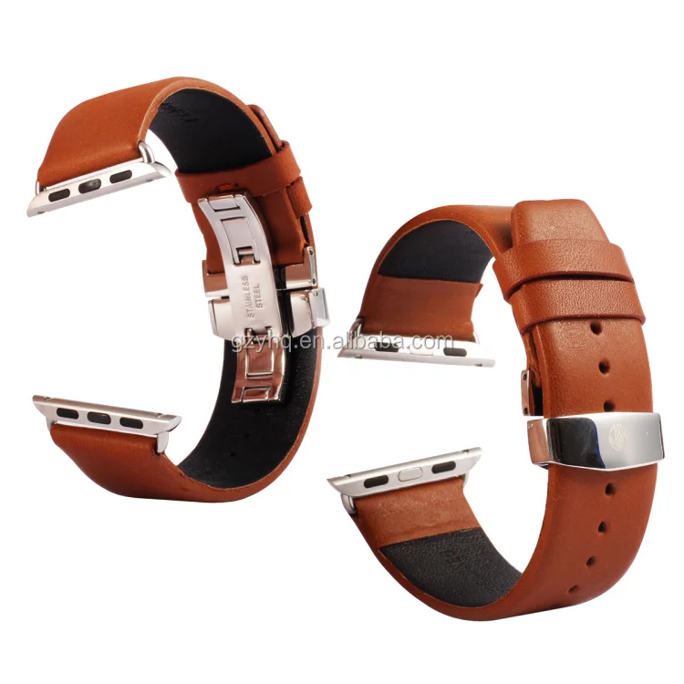 Genuine leather watch accessories high quality for apple watch strap watchbands Butterfly clasp
Genuine leather watch accessories high quality for apple watch strap watchbands Butterfly clasp