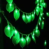 10M 100 LED Green Leaf String Light Lamp AC110V / 220V Christmas Grarden Holiday Festival party event Decoration garland Lights