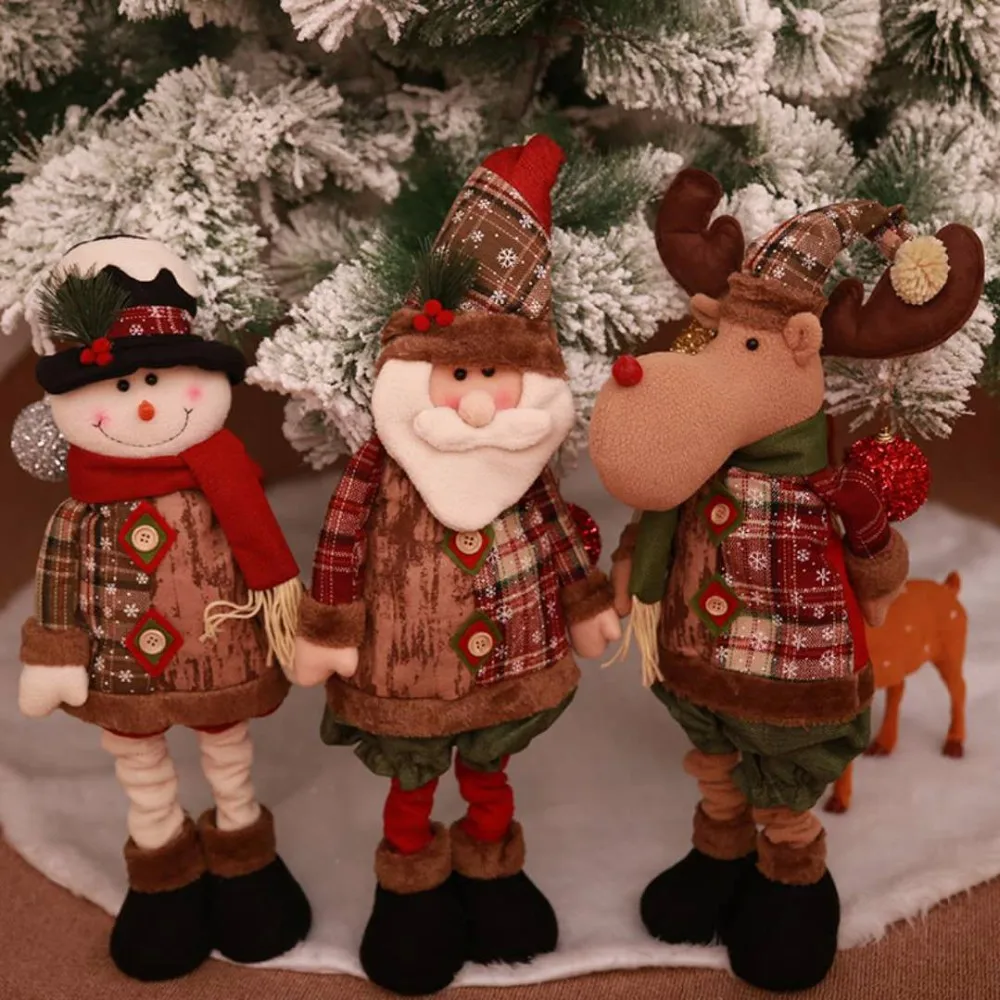 Cintres De Noël poupée elfe en peluche jouet sur l'étagère sapin De Noël cadeau pour les enfants