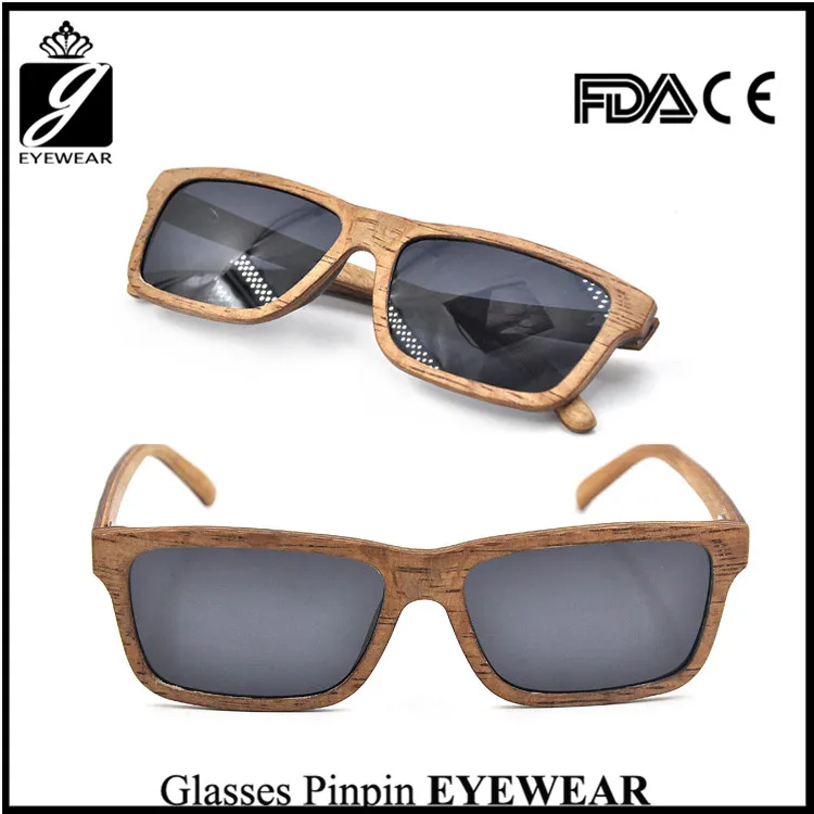 2017 wholesale Custom logo lamination sunglasses zebra wood sunglasses