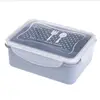 Wholesale Fridge Food Storage Containers Plastic Vegetable Square Student Lunch Box