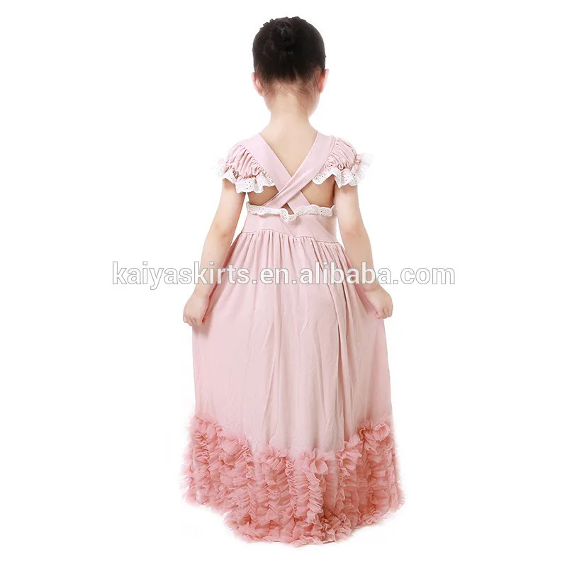 kids clothes cotton chiffon baby girl party dress