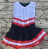 customized Girls and Kids cheer dress pictures cheap Cheerleading Uniforms beautiful soft cotton simple skirts for youth girls