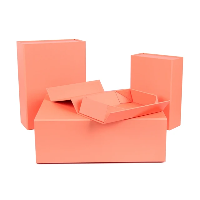 sized luxury collapsible cardboard rigid flip top paper magnetic