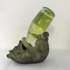 Resin Home Animal Wolf Statue Wine Bottle Holder