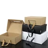 Kraft Paper Gift Box Black Yellow Foldable Packaging Corrugated Box For Clothes Shoes