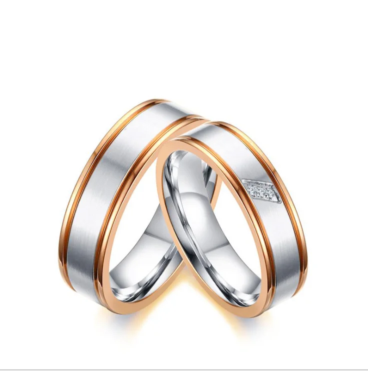 6MM Stainless Steel Lovers Ring Rose Gold Jewelry Korean Temperament Couple Lovers Mixed Batch, Colors
6MM Stainless Steel Lovers Ring Rose Gold Jewelry Korean Temperament Couple Lovers Mixed Batch, Colors