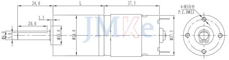 28mm brush Gear Motor