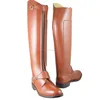 Polo Men Horse Riding Leather Long Zipper Ridding Real Leather Boots Tall Boots.