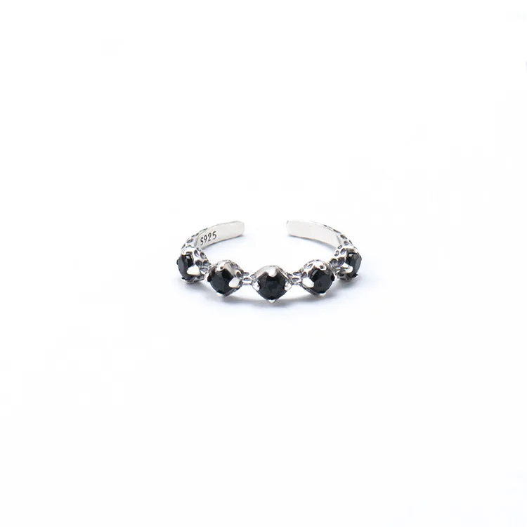 manufacturers s925 sterling silver female ring retro black zircon inlaid girlish tiny adjustable ring
manufacturers s925 sterling silver female ring retro black zircon inlaid girlish tiny adjustable ring