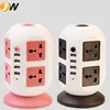 new design usb euro universal vertical power extension socket with surge protector