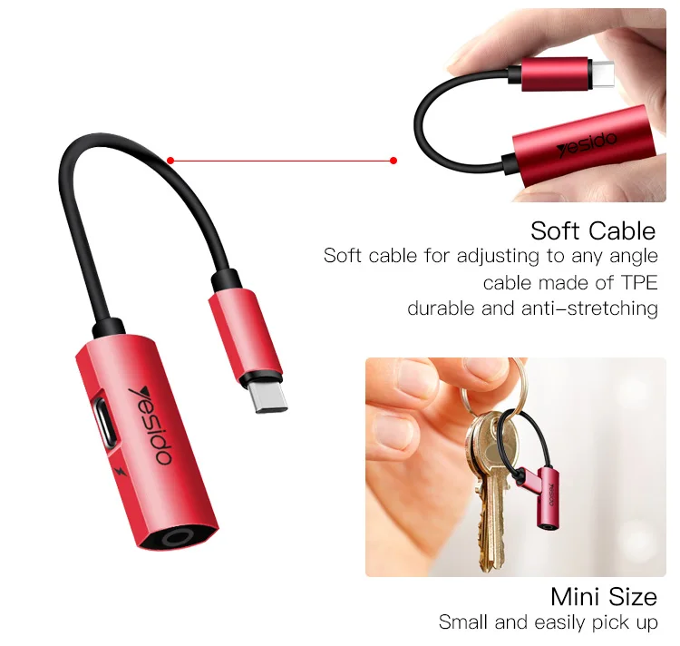 Drop Shopping Type-C Audio Connector Adapter Usb C To 3.5Mm Jack Aux Audio Splitter Adapter