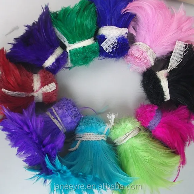 100pcs/lot mix colors rooster feather for hair extensions