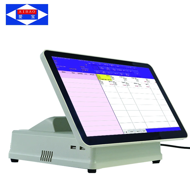 LED8 15.6 inch windows 7 capacitive touch screen pos system Guangzhou factory