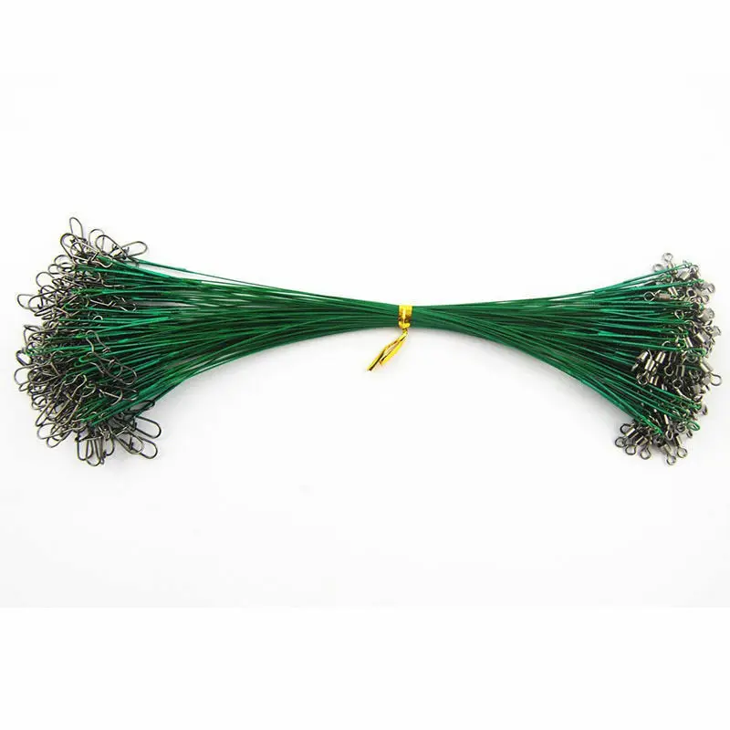 50Pcs/bag Fishing Line Wire Leaders Nylon Coated Stainless Steel Wire Rigs with Snap, Green
50Pcs/bag Fishing Line Wire Leaders Nylon Coated Stainless Steel Wire Rigs with Snap, Green