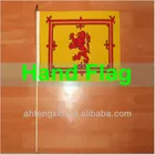hand flag with plastic handle,promotion polyester hand flag,world cup hand flags