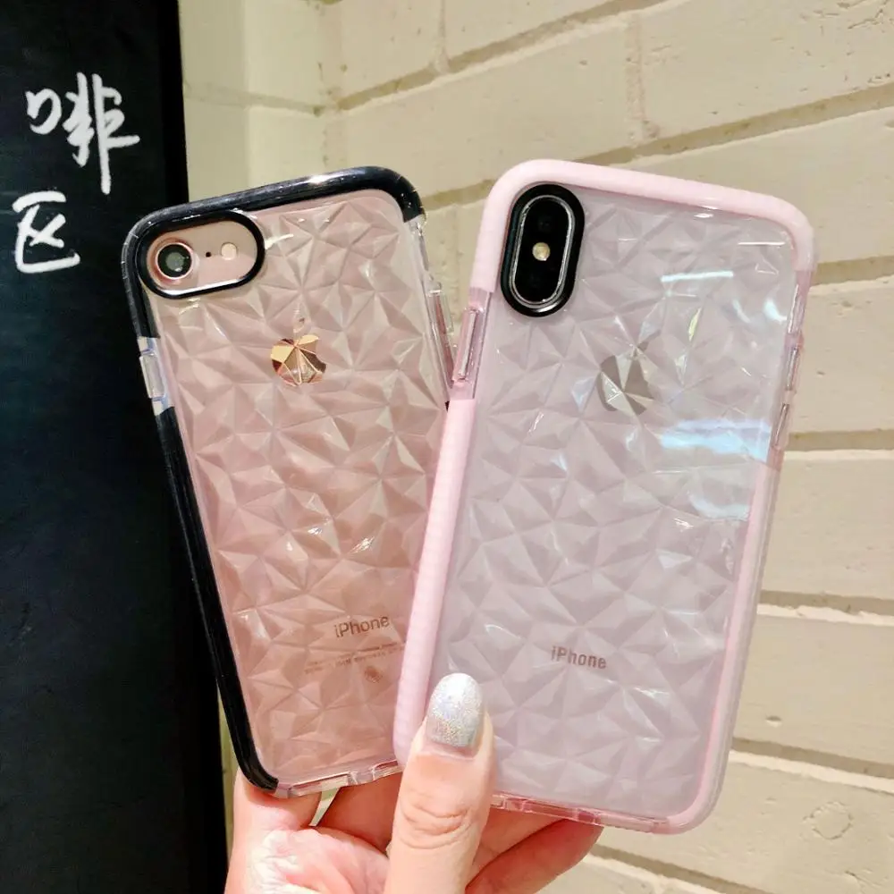 3D Diamond Rubber Soft Gel Clear Transparent Shockproof Phone Case For iPhone XS universal Case Crystal Cover
3D Diamond Rubber Soft Gel Clear Transparent Shockproof Phone Case For iPhone XS universal Case Crystal Cover