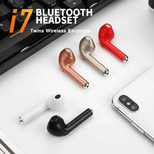 2018 Best price In-ear Earbuds Twins Double true wireless blueto Pair Earphone Afans Blue Tooth I7 TWS, i8 TWS with charging box - ANKUX.COM