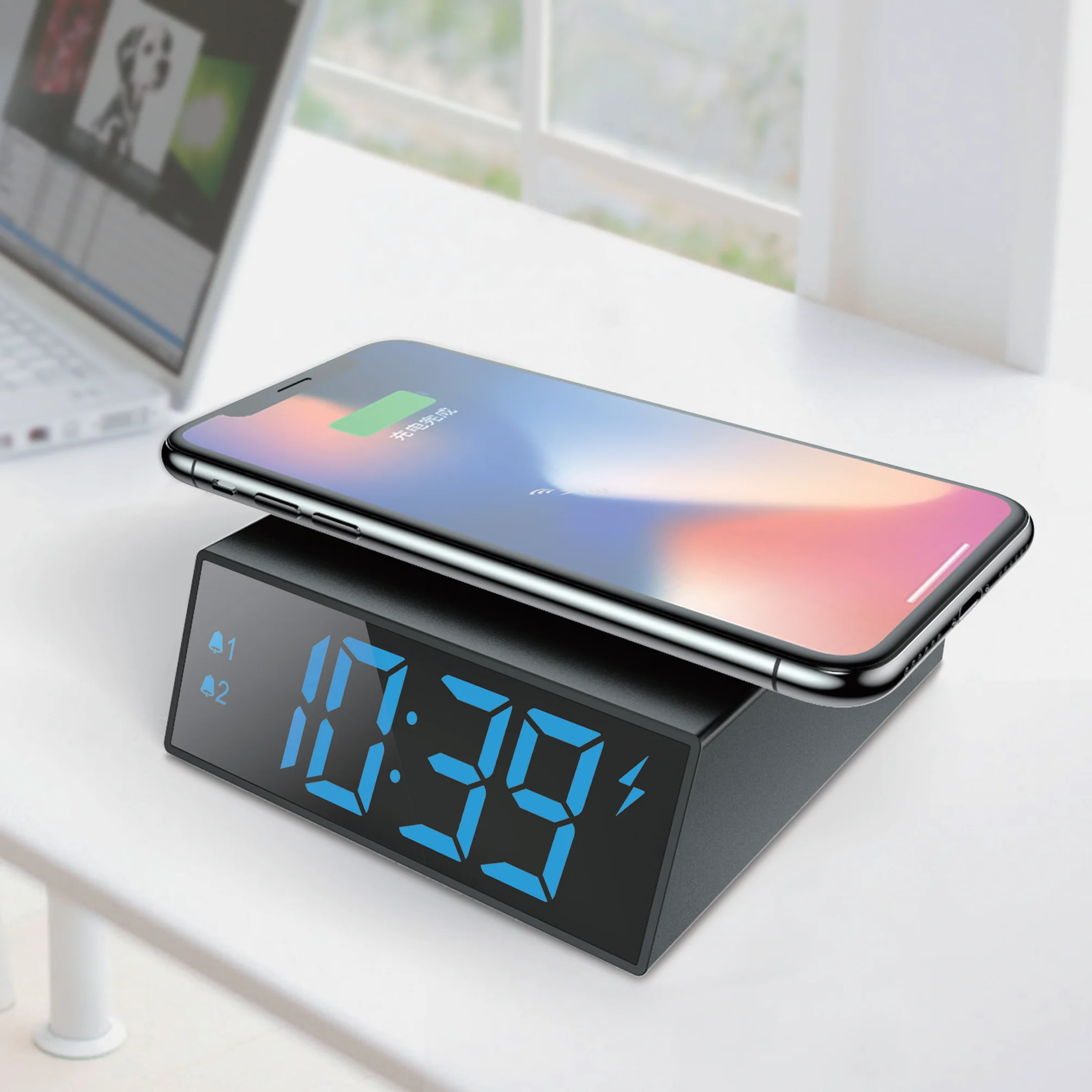 

2019 New Arrivals 10W Fast Charger Wireless 2 in 1 Wireless Charger For Mobile Phones, Black