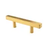 Gold Cabinet Pulls kitchen Hardware Drawer Pulls Knobs Square T Bar Brushed Brass Cupboard Door Handles DH4