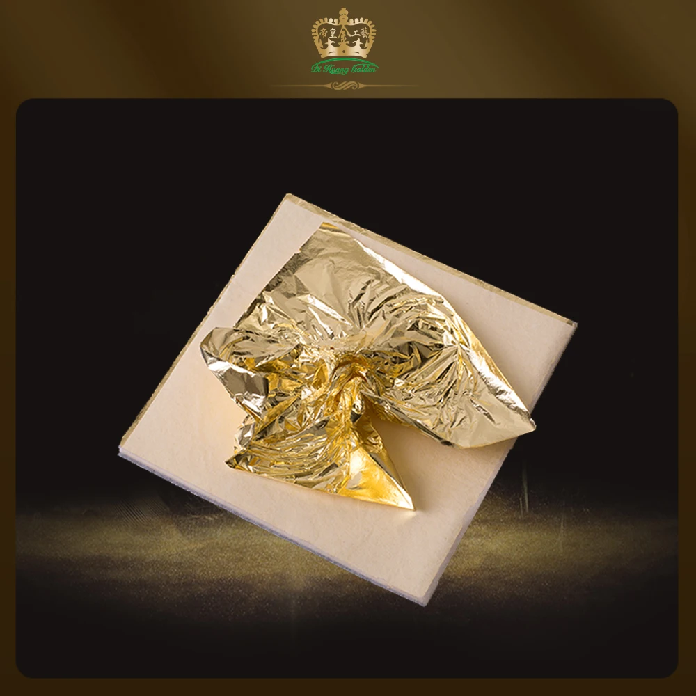 Crafting 180g 24K Genuine Gold Leaf for Arts Gilding DIY 25 Sheets Decoration Crafts