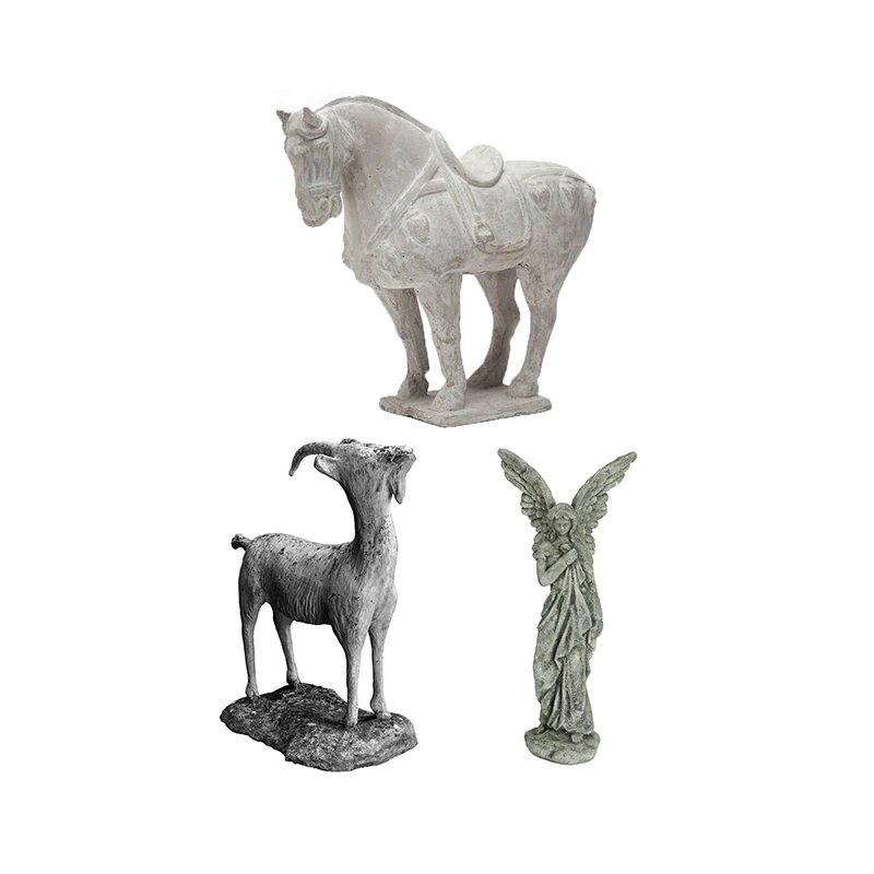 Large Concrete Cement Craft Angel Animal Garden Horse Decoration Statues Molds For