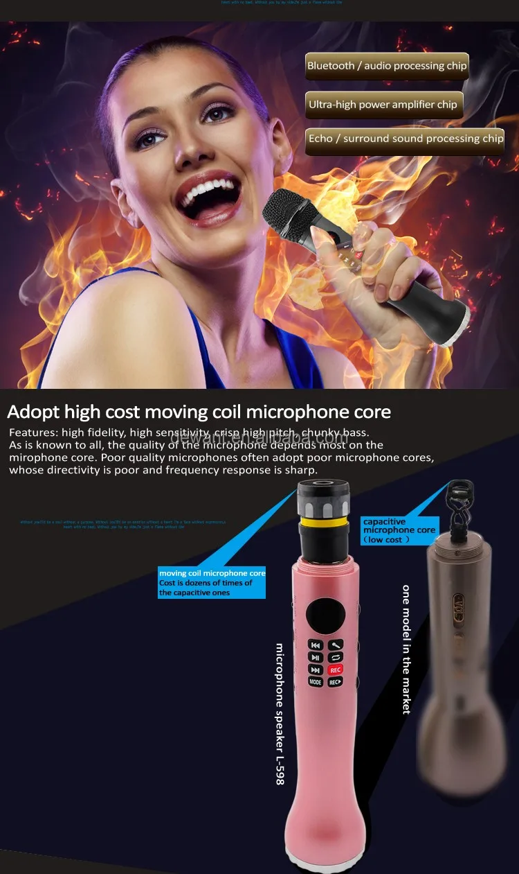 D-L598 ktv card box speaker wireless microphone portable voice amplifier.jpg