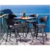 AWRF6107 2018 New Black Rattan All Weather Outdoor Garden Bistro Chair Set,bistro chair rattan