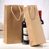 Wholesale Cheap Price Custom LOGO Bottle Kraft Paper Bag For Wine