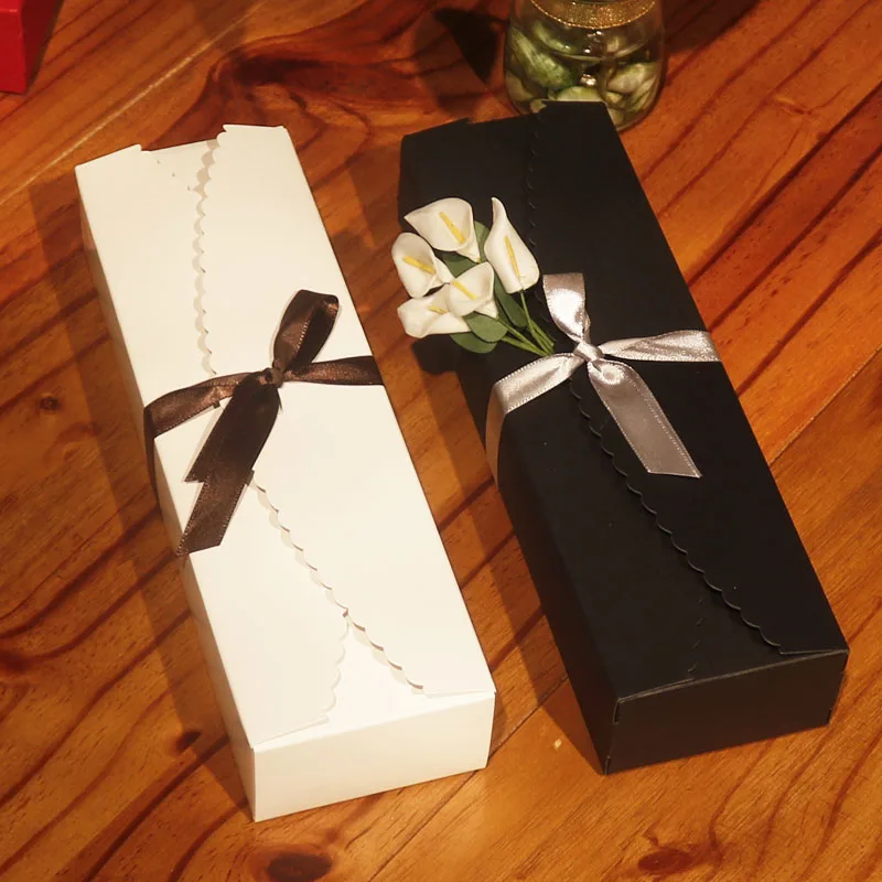 boxes bag with ribbon wedding party favor material kraft paper