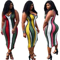 Color Striped Deep V Casual Dress Sleeveless Bodycon Midi Woman Dresses Vestidos Mujer F55
Color Striped Deep V Casual Dress Sleeveless Bodycon Midi Woman Dresses Vestidos Mujer F55