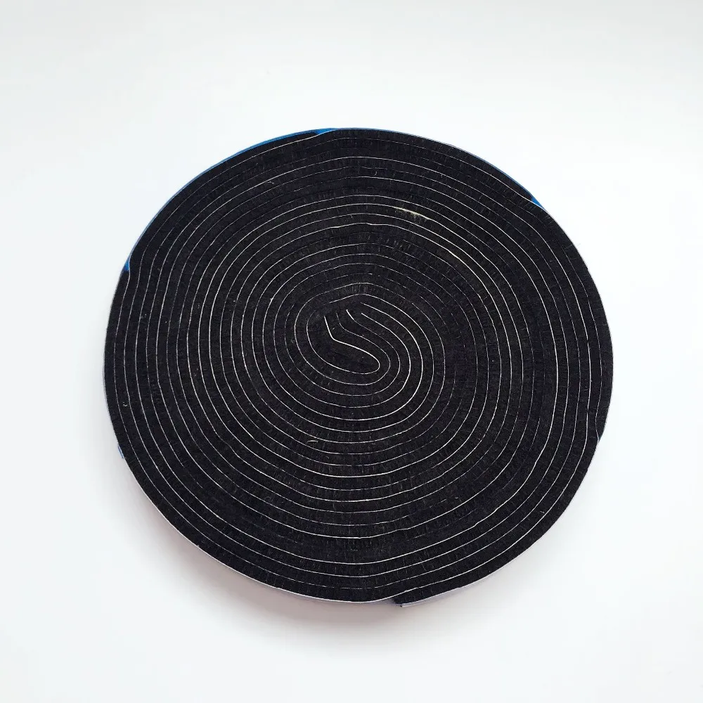 Black felt in rolls with adhesive backing fabric black self-adhesive