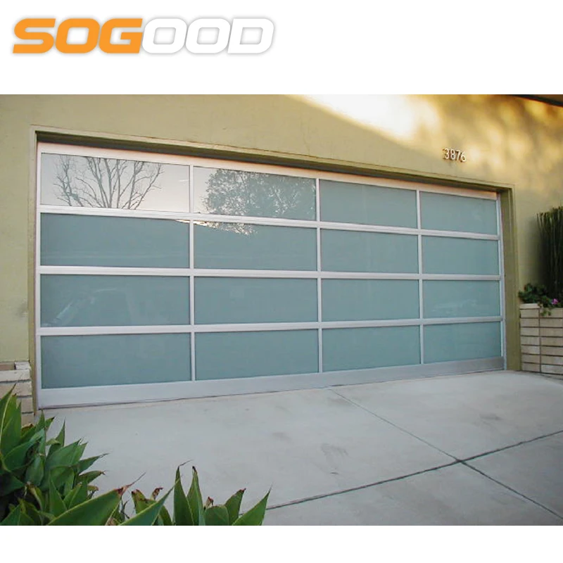 Different Kinds Of Aluminum Laminated Glass Panel Garage Door